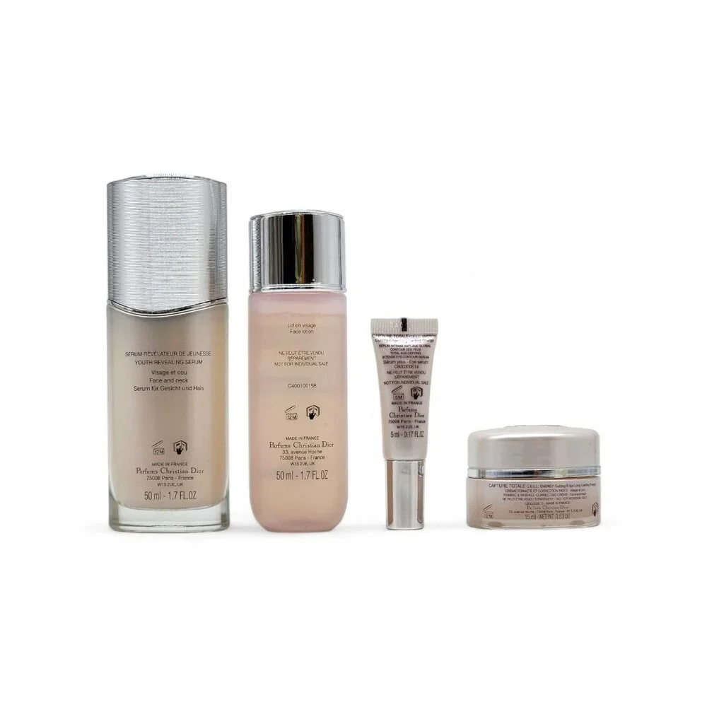 ​Dior Capture Totale Skincare Set with Cosmetic Pouch 4 Piece Collection
